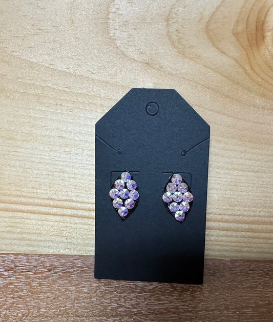 Clear AB Swarovski Studded Earrings